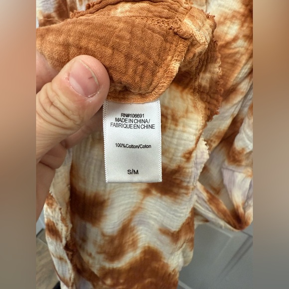 Women’s Young Fabulous And Broke Tie Dye Maxi Caftan Dress Size S/M Beach casual - Picture 6 of 9